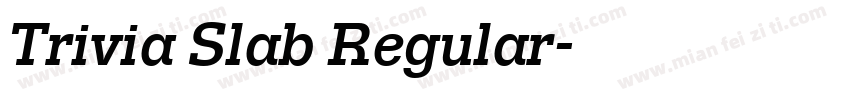 Trivia Slab Regular字体转换